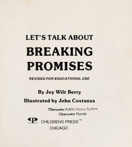 Book cover for Lets Talk about Breaking Promises