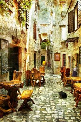 Book cover for City Street in Old Town in Croatia