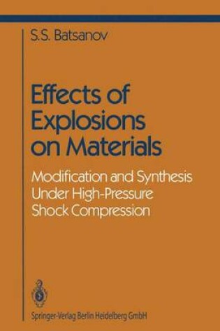 Cover of Effects of Explosions on Materials