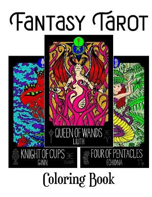 Book cover for Fantasy Tarot Coloring Book