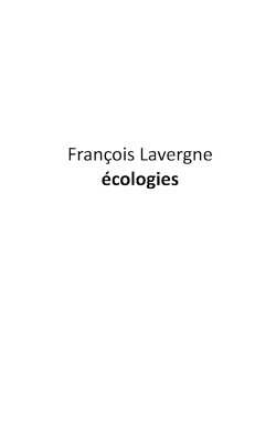 Book cover for Écologies