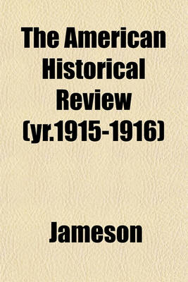 Book cover for The American Historical Review (Yr.1915-1916)