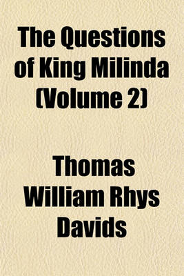 Book cover for The Questions of King Milinda (Volume 2)