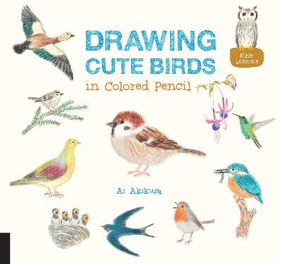 Book cover for Drawing Cute Birds in Colored Pencil