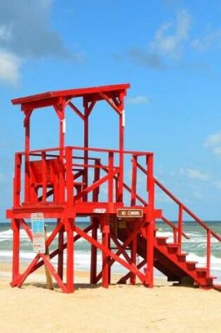 Cover of Red Lifeguard Station - Lined Notebook with Margins