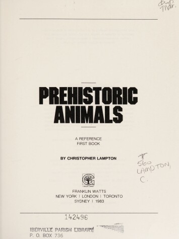 Book cover for Prehistoric Animals