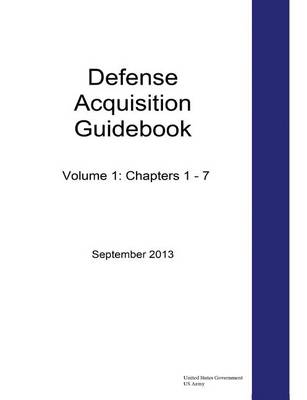 Book cover for Defense Acquisition Guidebook Volume 1