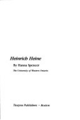Cover of Heinrich Heine
