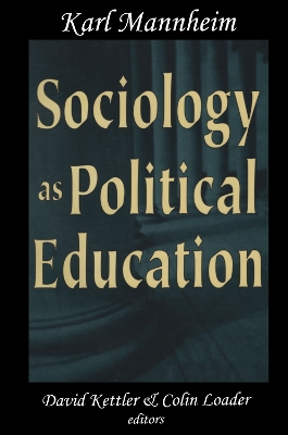 Book cover for Sociology as Political Education