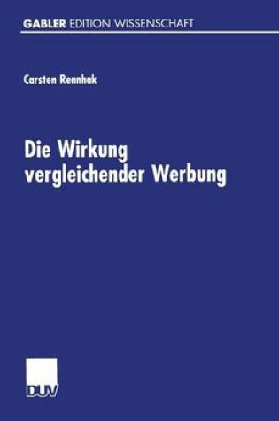 Cover of Die Wirkung vergleichender Werbung