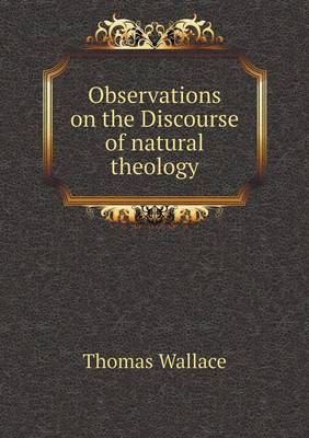Book cover for Observations on the Discourse of natural theology