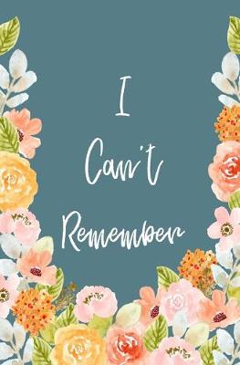 Book cover for I Can't Remember