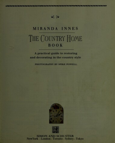 Book cover for The Country Home Book