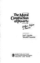 Book cover for The Moral Construction of Poverty