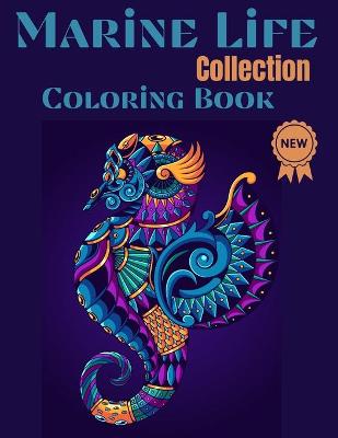 Book cover for Marine life Collection Coloring Book