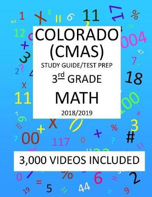 Book cover for 3rd Grade COLORADO CMAS, 2019 MATH, Test Prep