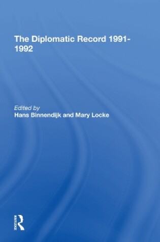 Cover of The Diplomatic Record 19911992