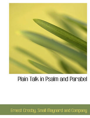 Book cover for Plain Talk in Psalm and Parabel