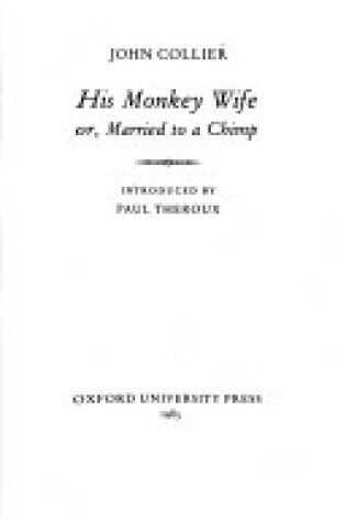 Cover of His Monkey Wife