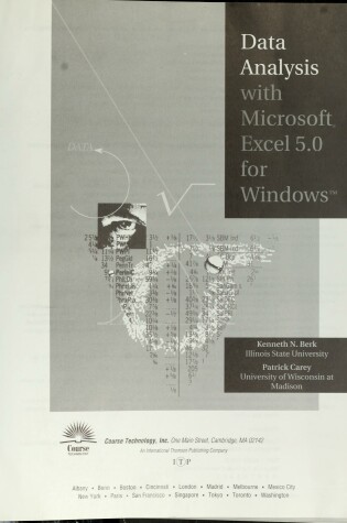 Cover of Data Analysis with Microsoft Excel 5.0 for Windows