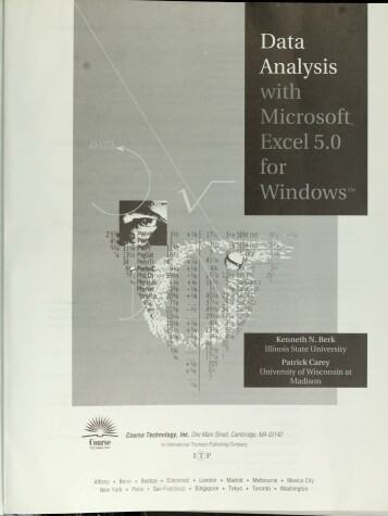 Book cover for Data Analysis with Microsoft Excel 5.0 for Windows