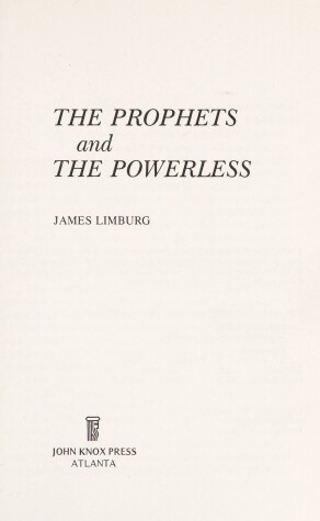 Book cover for Prophets and the Powerless