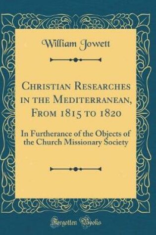 Cover of Christian Researches in the Mediterranean, from 1815 to 1820