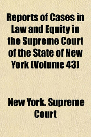 Cover of Reports of Cases in Law and Equity in the Supreme Court of the State of New York Volume 26