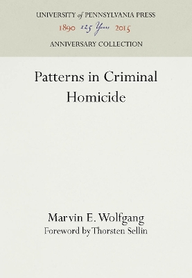 Book cover for Patterns in Criminal Homicide