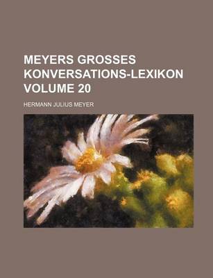 Book cover for Meyers Grosses Konversations-Lexikon Volume 20