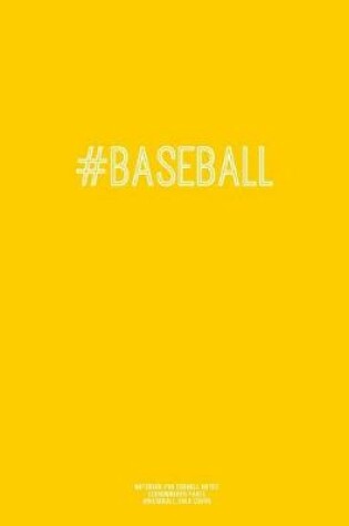 Cover of Notebook for Cornell Notes, 120 Numbered Pages, #BASEBALL, Gold Cover