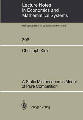 Cover of A Static Microeconomic Model of Pure Competition
