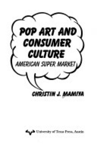 Cover of Pop Art and Consumer Culture