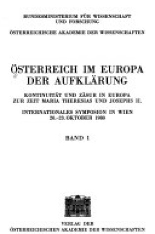 Cover of Osterreich Im Europa Der Aufklarung