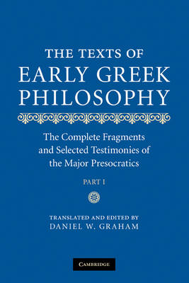 Book cover for The Texts of Early Greek Philosophy