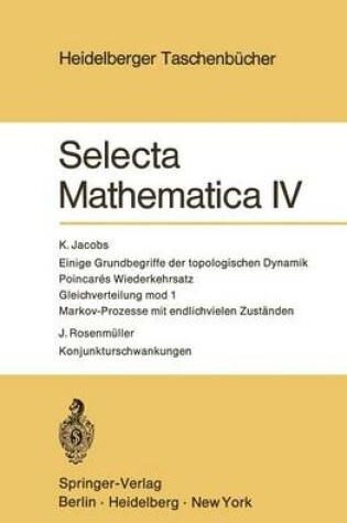 Cover of Selecta Mathematica IV