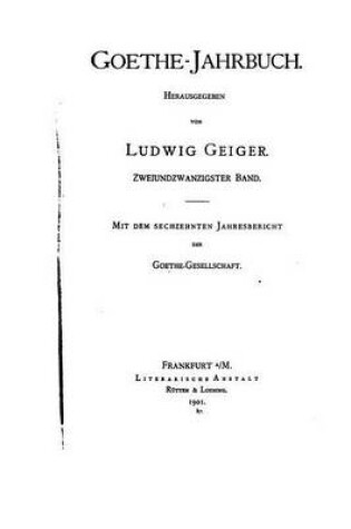 Cover of Goethe-Jahrbuch