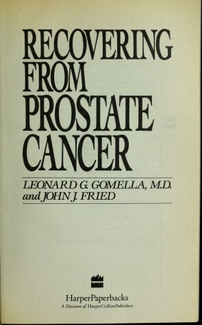 Book cover for Recovering from Prostate Cancer