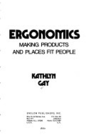 Cover of Ergonomics