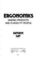 Book cover for Ergonomics