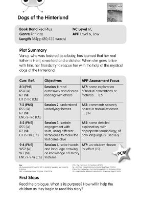 Cover of BC Red (KS2) +/6C Dogs of the Hinterland Guided Reading Card