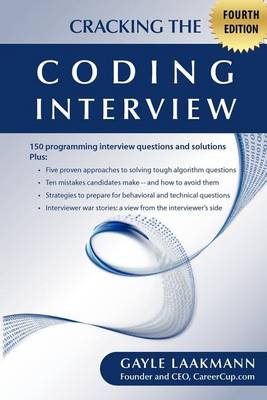 Book cover for Cracking the Coding Interview, Fourth Edition
