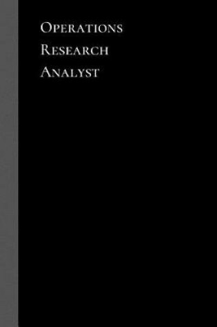 Cover of Operations Research Analyst