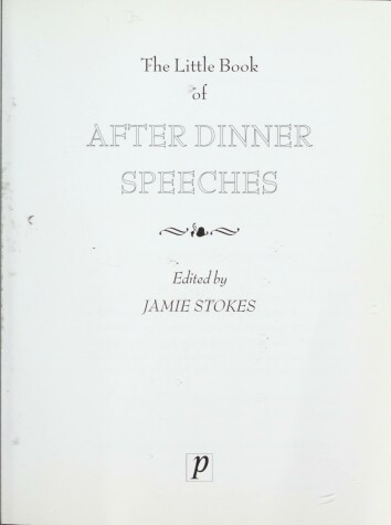 Book cover for Little Bk after Dinner Speeches