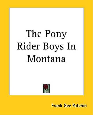 Book cover for The Pony Rider Boys in Montana