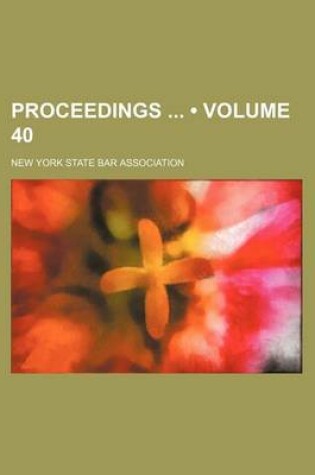 Cover of Proceedings (Volume 40)