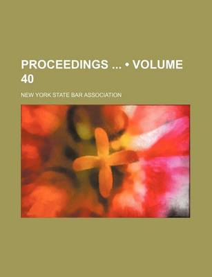 Book cover for Proceedings (Volume 40)