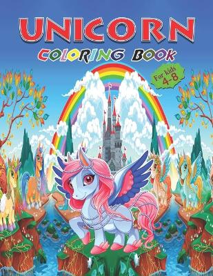 Book cover for Unicorn Coloring Book