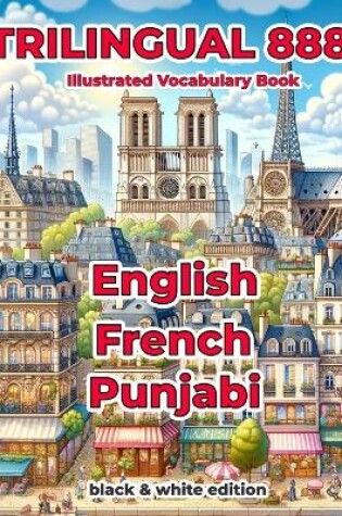 Cover of Trilingual 888 English French Punjabi Illustrated Vocabulary Book