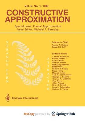 Cover of Constructive Approximation